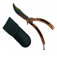 Briceag tip fluture de antrenament   Training Master, otel inoxidabil, multicolor, 24 cm