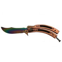Briceag tip fluture de antrenament   Training Master, otel inoxidabil, multicolor, 24 cm