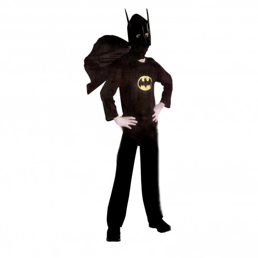 Costum Batman pentru copii  , marime S, 3 - 5 ani, negru