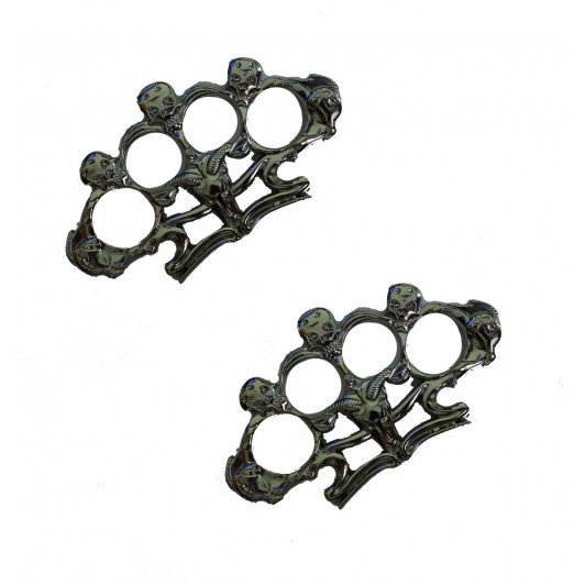 Set 2 Rozete, Pumnale, Box Living Dead, argintiu