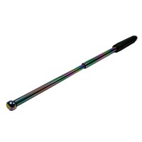 Baston telescopic , Rainbow Siege, otel inoxidabil, 66 cm, 3 sectiuni, multicolor, husa