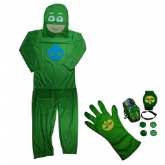 Set costum Eroi in Pijama , marime 3-5 ani, 100-110 cm, verde