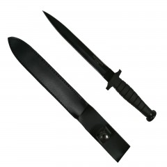 Cutit de vanatoare cu doua taisuri   Tactical Knife, otel inoxidabil, negru, 35 cm