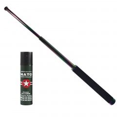 Baston telescopic 65 cm, rainbow, cadou spray NATO 60 ml Baston telescopic 65 cm, rainbow, cadou spray NATO 60 ml