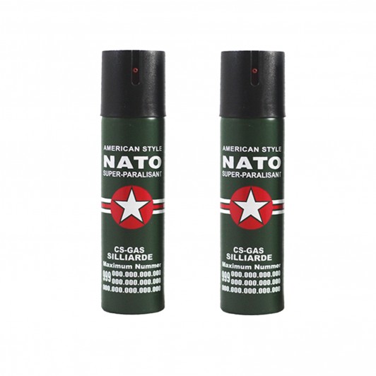 Set 2 sprayuri paralizante   , NATO Defence, 60 ml, verde