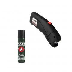 Set autoaparare    format din electrosoc 2500 kW si spray paralizant jet 60 ml