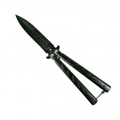 Cutit-Briceag, tip fluture, otel inoxidabil, negru, Ninja, 22.5 cm Cutit-Briceag, tip fluture, otel inoxidabil, negru, Ninja, 22.5 cm