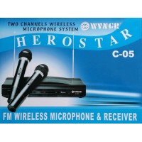 Set microfoane wireless si reciever C-05, cutit spaniol cadou