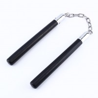 Nunceag / nunchucku, lemn, negru, 31 cm