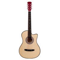 Chitara clasica din lemn 95 cm, natur cutaway, husa nylon cadou