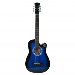 Chitara clasica din lemn  , Cutaway Country Blue, 95 cm, albastru