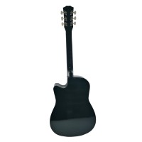 Chitara clasica din lemn  , Cutaway Country Black, 95 cm, negru