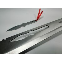 Sabie de vanatoare  , Samurai Blade, maner textil, 67 cm, cutit de aruncat inclus