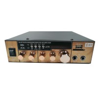 Amplificator bluetooth digital , tip statie, 2x80 W, intrari USB-SD, doua intrari microf
