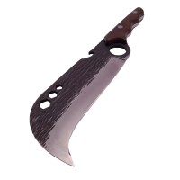 Cutit japonez lucrat manual , Claw of Osaka, 27.5 cm, maro, teaca piele Cutit japonez lucrat manual , Claw of Osaka, 27.5 cm, maro, teaca piele