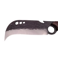 Cutit japonez lucrat manual , Claw of Osaka, 27.5 cm, maro, teaca piele Cutit japonez lucrat manual , Claw of Osaka, 27.5 cm, maro, teaca piele