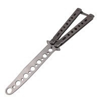 Briceag de antrenament model fluture, Silver Distortion, otel, 22.5 cm, argintiu Briceag de antrenament model fluture, Silver Distortion, otel, 22.5 cm, argintiu