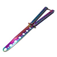 Briceag de antrenament model fluture, Rainbow Distortion, otel, 22.5 cm, multicolor Briceag de antrenament model fluture, Rainbow Distortion, otel, 22.5 cm, multicolor