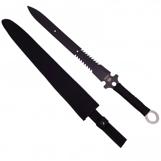 Sabie de vanatoare DEPOX®, Last Ronin, maner textil, 68.5 cm, negru Sabie de vanatoare DEPOX®, Last Ronin, maner textil, 68.5 cm, negru