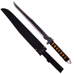 Sabie de vanatoare DEPOX®, Ninja Soul, maner textil, lanterna, 69.5 cm , negru Sabie de vanatoare DEPOX®, Ninja Soul, maner textil, lanterna, 69.5 cm , negru