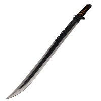 Sabie de vanatoare  , Ninja Soul, maner textil, lanterna, 69.5 cm , negru