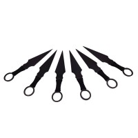 Set sase cutite de aruncat  , Black Fury, otel inoxidabil, 16.5 cm