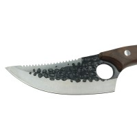 Cutit japonez lucrat manual , Shuryō, 27.5 cm, maro, teaca piele ecologica