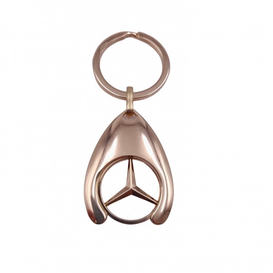 Breloc de chei   Gold Mercedes, 7.5 cm, metal, auriu