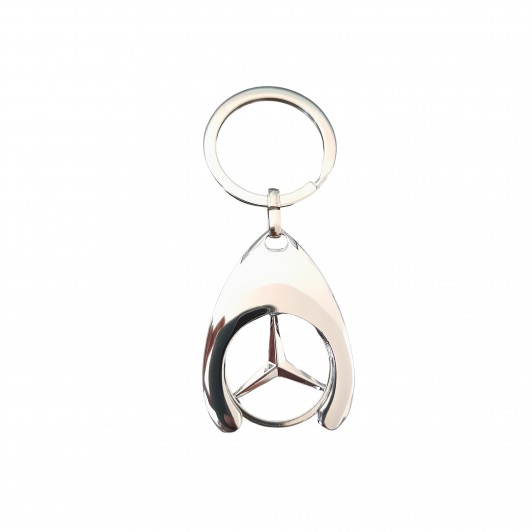 Breloc de chei   Silver Mercedes, 7.5 cm, metal, argintiu