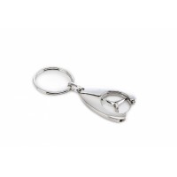 Breloc de chei   Silver Mercedes, 7.5 cm, metal, argintiu