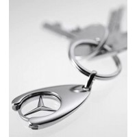 Breloc de chei   Silver Mercedes, 7.5 cm, metal, argintiu