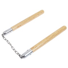 Nunceag-nunchucku   , lemn, prindere lant, natur, 31 cm