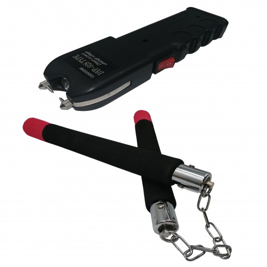 Set autoaparare   nunceag si electrosoc, multicolor