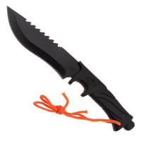 Cutit de vanatoare   Jungle Commander, negru, 27.5 cm, teaca textila inclusa