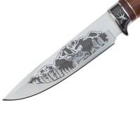 Cutit de vanatoare   Mountain Stag , argintiu, 27.5 cm, teaca textila inclusa