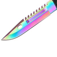 Cutit de vanatoare   Rainbow Rambo, 32.5 cm, multicolor, teaca inclusa
