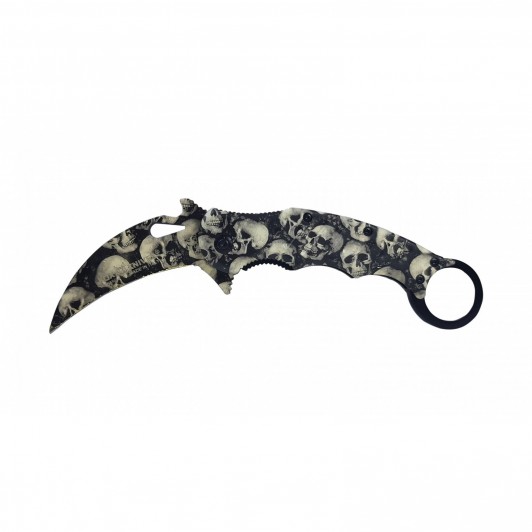 Briceag de vanatoare, karambit, Skull-Trooper, 20 cm
