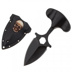 Cutit tactic de camping , Death Valley, 8 cm, negru, teaca inclusa