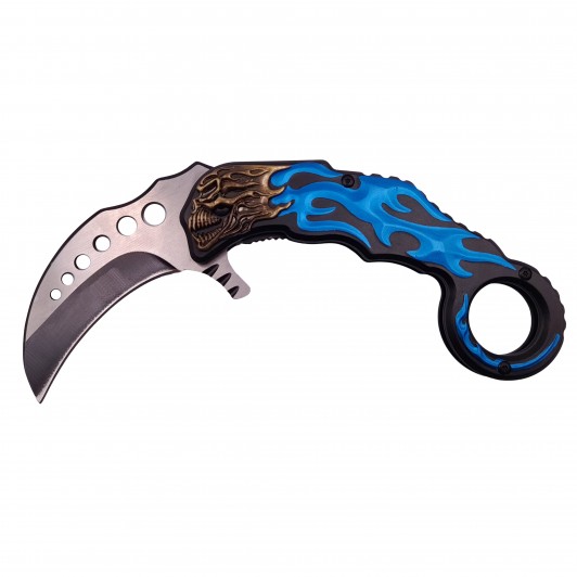 Briceag de vanatoare Blue Hell Rider, model karambit, 17 cm, albastru Briceag de vanatoare Blue Hell Rider, model karambit, 17 cm, albastru