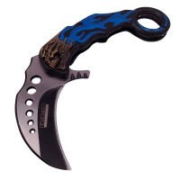 Briceag de vanatoare Blue Hell Rider, model karambit, 17 cm, albastru Briceag de vanatoare Blue Hell Rider, model karambit, 17 cm, albastru