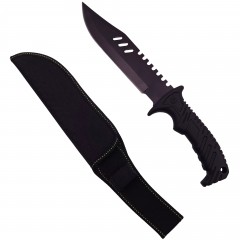 Cutit de vanatoare Tactical Rambo, 32 cm, negru, teaca inclusa Cutit de vanatoare Tactical Rambo, 32 cm, negru, teaca inclusa