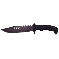 Cutit de vanatoare Tactical Rambo, 32 cm, negru, teaca inclusa Cutit de vanatoare Tactical Rambo, 32 cm, negru, teaca inclusa