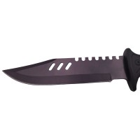 Cutit de vanatoare Tactical Rambo, 32 cm, negru, teaca inclusa Cutit de vanatoare Tactical Rambo, 32 cm, negru, teaca inclusa