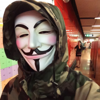 Masca pentru copii   , Anonymous Vendetta, plastic, alba