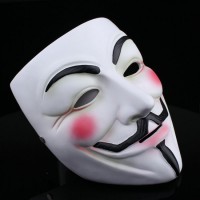 Masca   , Anonymous Vendetta, plastic, marime universala, alba