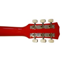 Chitara clasica din lemn, Red Raven, 95 cm, model Cutaway, rosie, corzi otel, pana inclusa