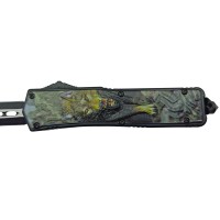 Briceag automat de vanatoare   Wolf Blood, metalic, 22 cm, negru
