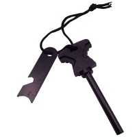 Amnar pentru camping , Ultimate Survival, otel inoxidabil, 11.5 cm, negru