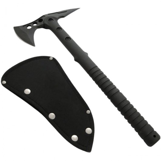 Topor Tactical Spirit, otel inoxidabil, negru, 40 cm, teaca inclusa