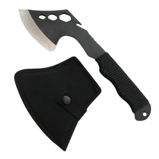 Topor Little Viking, otel inoxidabil, negru, 26 cm, teaca inclusa Topor Little Viking, otel inoxidabil, negru, 26 cm, teaca inclusa